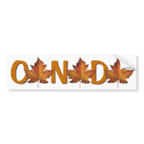 Canada Bumper Sticker Autumn Gold Maple Leaf bumper stickers by artist_kim_hunter Canada Bumper Sticker Autumn Gold Maple Leaf bumper stickers
