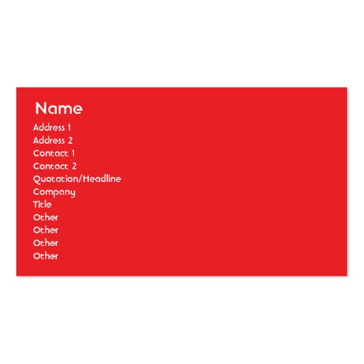 Canada - Business Business Card Template (front side)