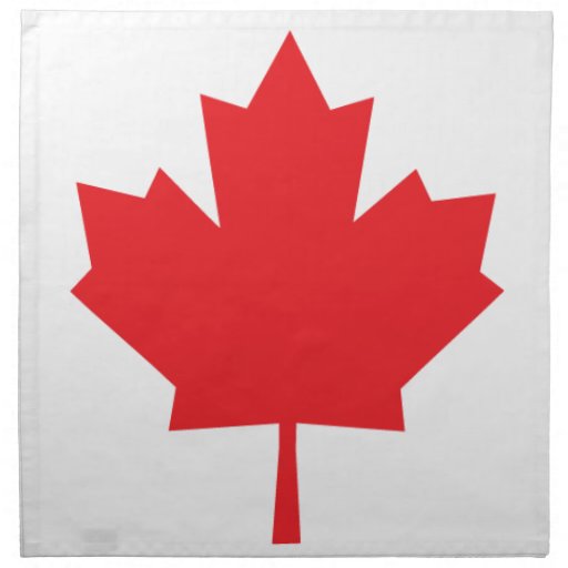 Canada Canadian flag Maple Leaf Cloth Napkins Zazzle