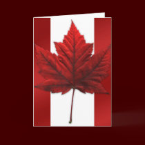 Canada Card Canada Flag Greeting Card cards