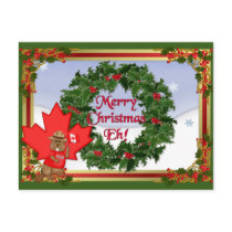 Canada Christmas Postcard by CanadianGear Canada Christmas Postcard
