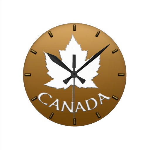 Canada Clock Canada Souvenir Wall Clocks Customize Zazzle