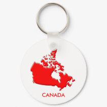 Canada country outline bevelled edge keychains
