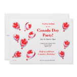 Canada Day Balloons Custom Invitation