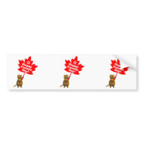 Canada Day Beaver and Maple Leaf bumper stickers by canadianpeer Canada Day Beaver and Maple Leaf bumper stickers