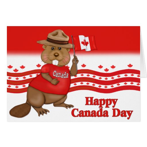 Canada Day Beaver Card 