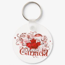 Canada Day Grungy Urban keychains