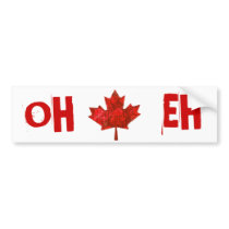 Canada Day Grungy Urban Maple Leaf bumper stickers by jamiecreates1 Canada Day Grungy Urban Maple Leaf bumper stickers