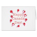 Canada Day Maple Leaf Balloons Greeting Cards