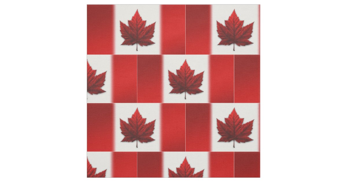 Canada Fabric Canada Flag Fabric Customized Fabric Zazzle