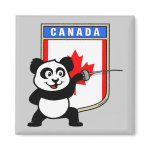 This cute panda loves fencing. Panda has his foil ready for a fencing match! This cute fencing panda shirt with a large flag of Canada is a great gift for fencers or fencing fans!