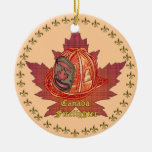 Canada Firefighter Maple Leaf ornaments