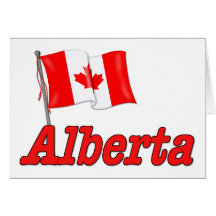 Canada Flag - Alberta Greeting Cards