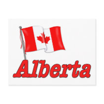 Canada Flag - Alberta Postcards