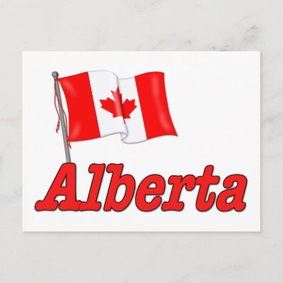 Canada Flag - Alberta Postcards