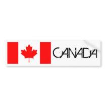 Canada Flag Bumper Stickers