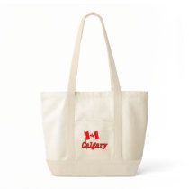 Canada Flag - Calgary Canvas Bags
