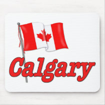 Canada Flag - Calgary Mouse Pads