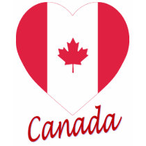 Canada Flag Heart t-shirts