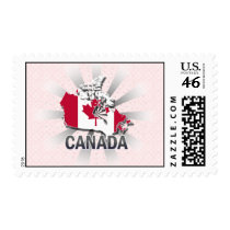 Canada Flag Map 2.0 Postage Stamp