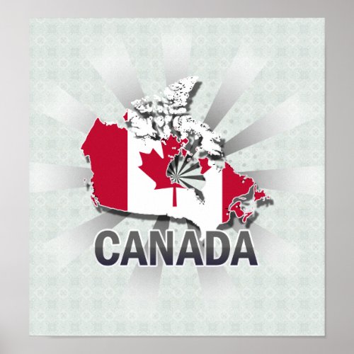 Canada Flag Map 2.0 print