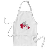 Canada flag map apron