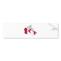 Canada Flag Map full size Bumper Sticker