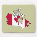 Canada flag map mouse mat