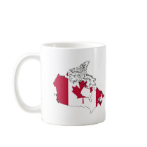 Canada flag map mugs