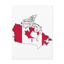 Canada flag map post card
