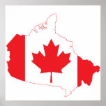 Canada Flag Map posters