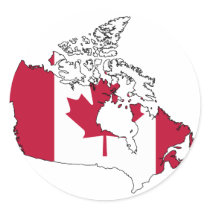 Canada flag map stickers by FlagStore Canada flag map stickers
