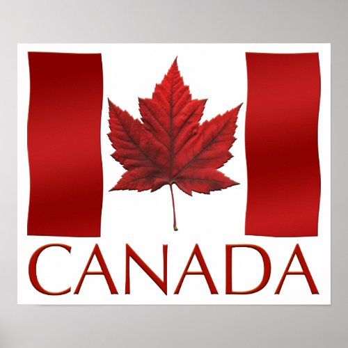 Canada Flag Poster Canada Flag Souvenir Art Print print