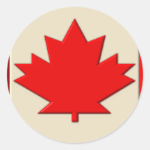 Canada Flag Round Stickers
