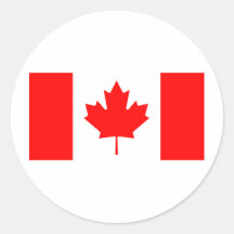 Canada Flag Round Stickers