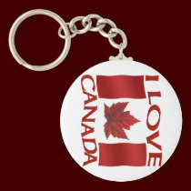 Canada Flag Souvenir Key Chain & Canada Maple Leaf keychains
