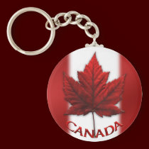 Canada Flag Souvenir Key Chain & Canada Maple Leaf keychains
