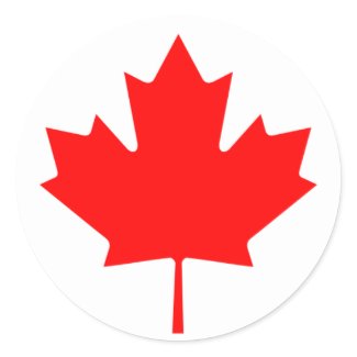 Canada Flag Round Sticker