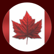 Canada Flag Stickers Red Canadian Flag Stickers stickers