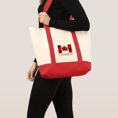 Canada Flag Tote Bag Environmental Canada Tote Bag by artist_kim_hunter