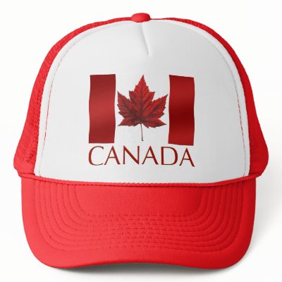 Canada Flag Trucker Hat Canada Souvenir Cap by artist_kim_hunter