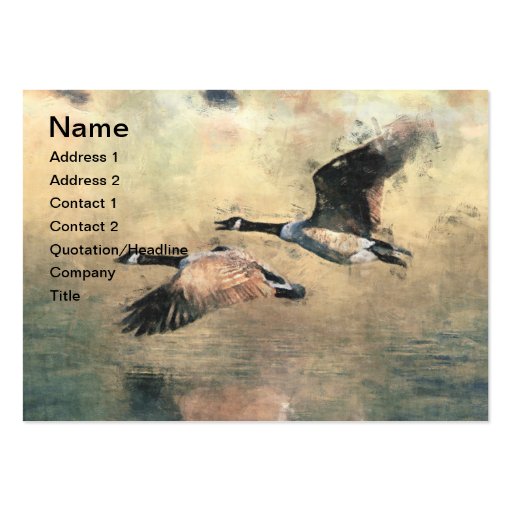 Canada Geese  Business Card (front side)