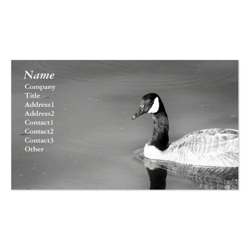 Canada Goose black&white - Business cards