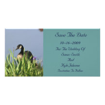 Canada Goose Painting Wedding Save The Date Personalized Photo Card