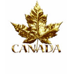 Canada Hoodies Women's Gold Maple Leaf Souvenir