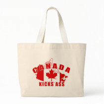 Canada Kicks Ass Canvas Bags