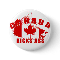 Canada Kicks Ass Pinback Buttons