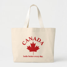 Canada looks better everyday. canvas bags