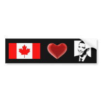 Canada Loves Obama - Bumper Sticker bumper stickers by colinbowman Canada Loves Obama - Bumper Sticker bumper stickers