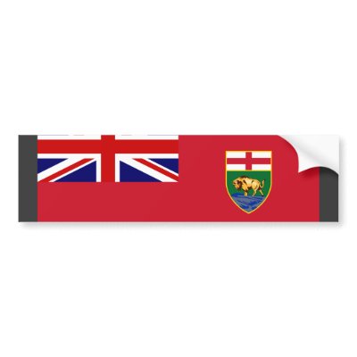 Canada Manitoba Flag Bumper Stickers by coolcountry